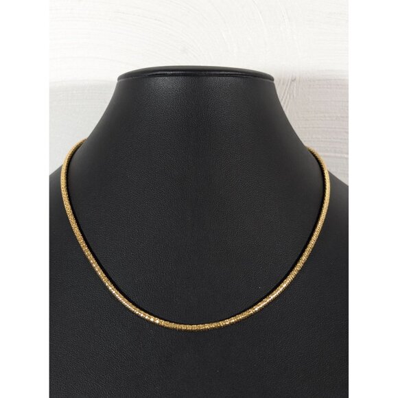 Vintage Napier Gold Tone Rounded Snake Chain Necklace Classic 19 in Classic Eleg - Picture 1 of 8